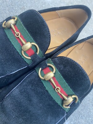 Gucci Men’s Brixton Black Suede Loafer Shoes US 7.5 D nm_3124236_100106_m main image 3