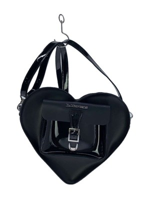 Dr.Martens Heart Backpack Shoulder Bag Leather BLK Solid Color  