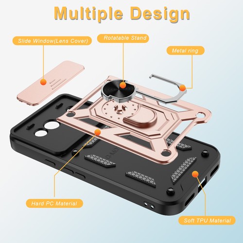 For Google Pixel 8a Case Shockproof Slide Camera Cover Stand+Tempered Glass - Zdjęcie 41 z 47