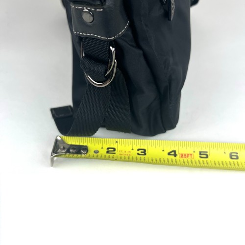 agnès b. Shoulder Bag Black Nylon and Leather Crossbody Excellent Condition - Picture 10 of 10