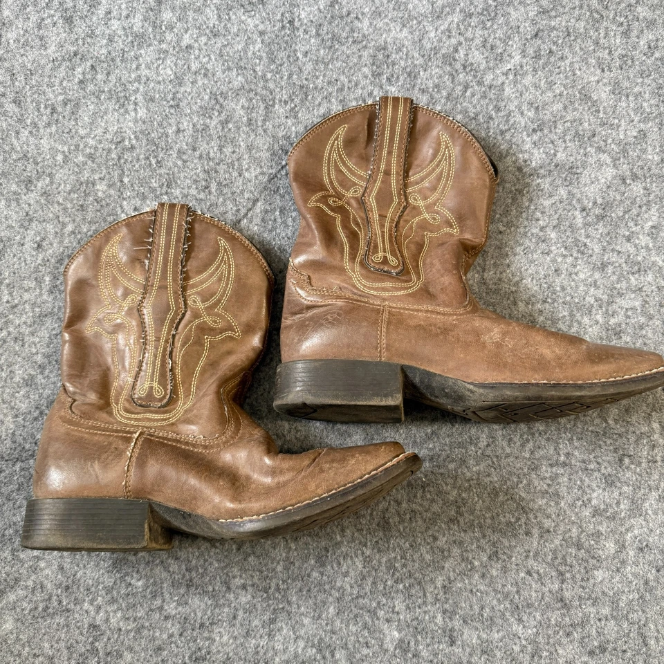 Ariat Bully Bully Botas Western Marrón Talla 2 4LR Puntera Cuadrada Estilo 10029603 Foto 3 de 4