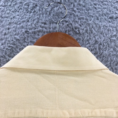 Michael Kors Long Sleeve Shirt Mens Large Yellow Cotton Button Up Chest Pocket - 第 10/14 張圖片