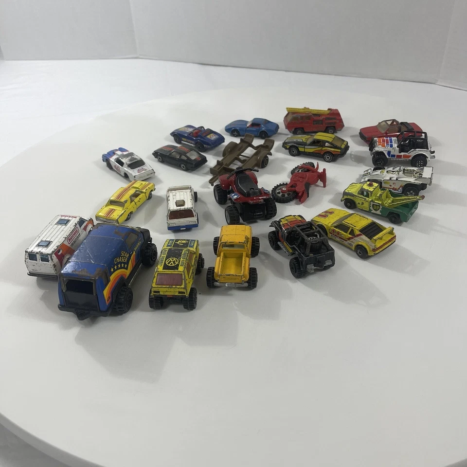 Vintage 20 Car Lot MATCHBOX YATMING HOT WHEELS Spiderman Tonka 70s 80s - Image 4 of 4