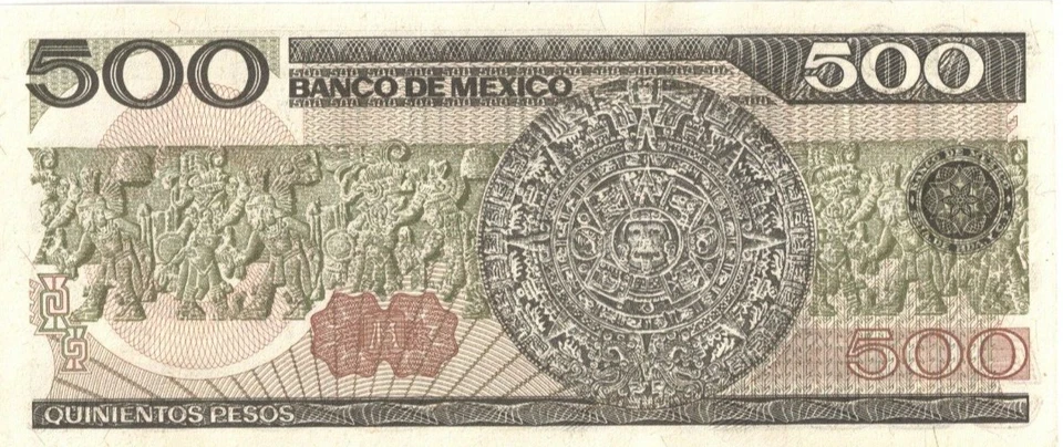 1983 MEXICO Crisp Uncirculated 500 Pesos Francisco I. Madero Banknote - Image 2 of 2