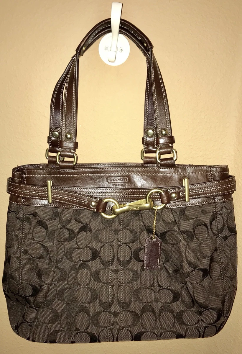 Brown fabric coach purse Clearance
