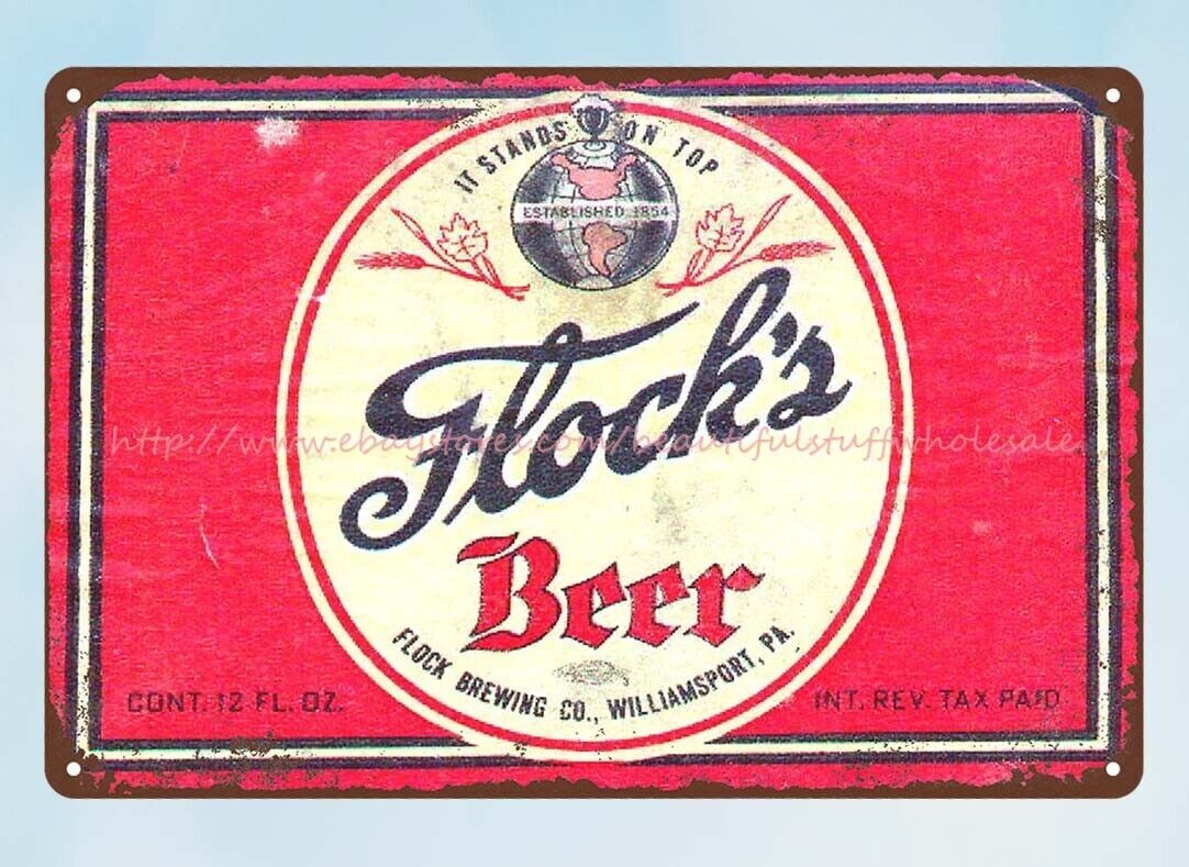 mancave metal wall art OLD WILLIAMSPORT BEER metal tin sign