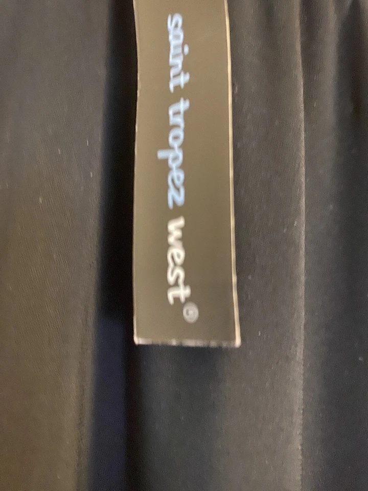 Capris de pierna ancha Saint Tropez West talla L 95 % poliéster 5 % spandex nuevo con etiquetas Foto 3 de 4