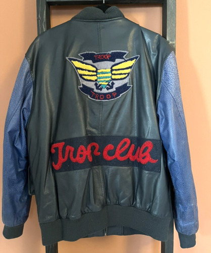 Vintage Troop LL Cool J 1980s/90's leather varsity