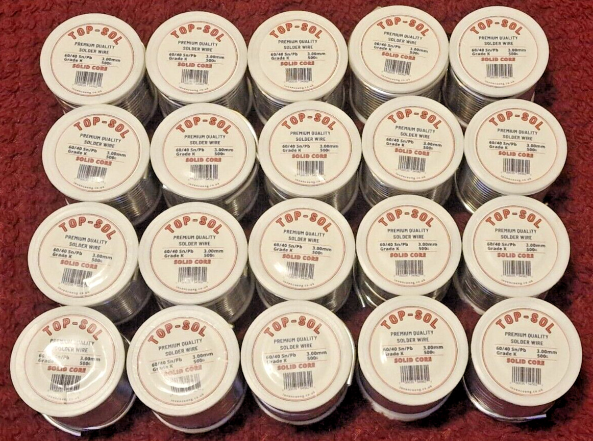 20-Pcs Prim-QuaTOP-SOL 60/40 Grade-K 3mm 500g Rolls Stained Glass-Tools-Supplies