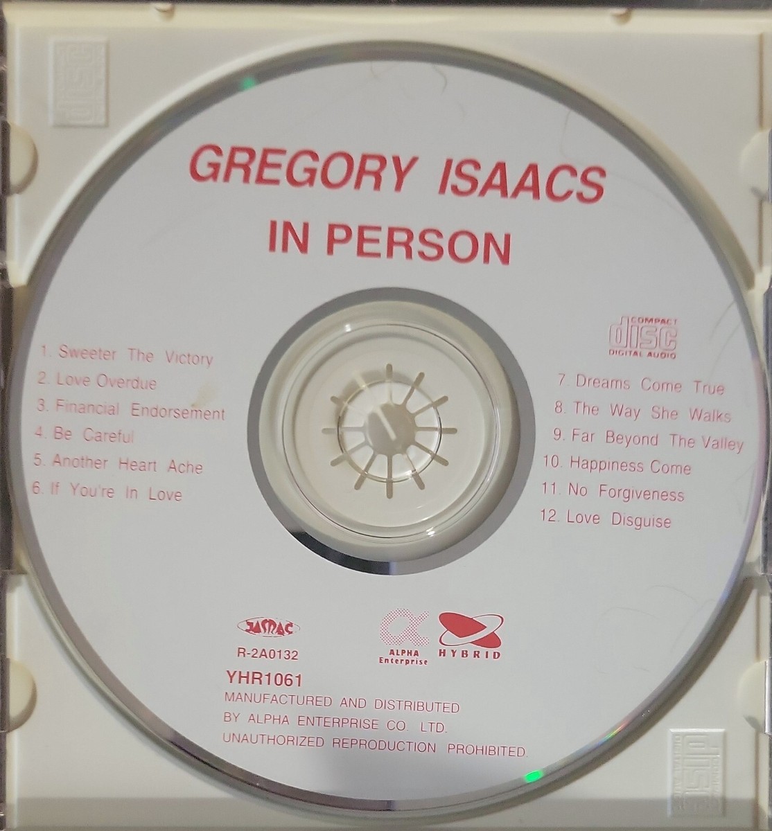 Gregory Isaacs In Person CD 1992 Reissue Japan YHR1061 Roots