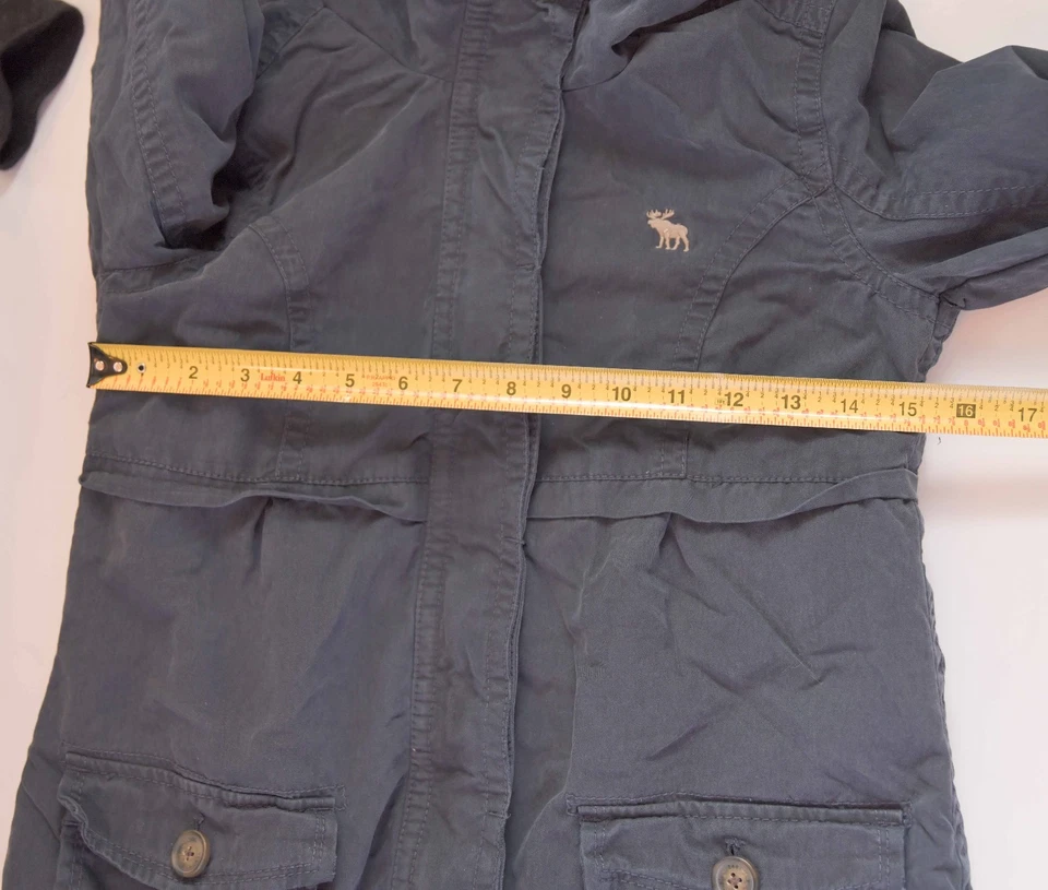 Abercrombie Kids Jacket Girls Size Extra Large XL Blue Outerwear Long Sleeve - Image 4 of 4