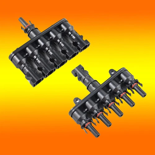 1 Paar Y 5-fach T Stecker für Photovoltaik Solarkabel Montage MC4 Y Verteiler