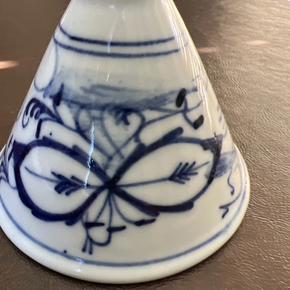 Meissen Funnel Blue Onion Approx 5” Unmarked Nice - Image 2 of 4