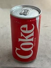 Coke Coca-Cola Soda Pop Aluminum Can Bottom Opened Empty 1983