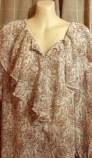 summer floral ruffle blouse