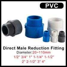 PVC Male Threaded Socket Coupling Straight Connector Pipe Fitting 20 mm 110 mm