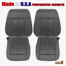 2015 2016 2017 Lincoln Navigator Driver Passenger Perforated Leather Cover Black