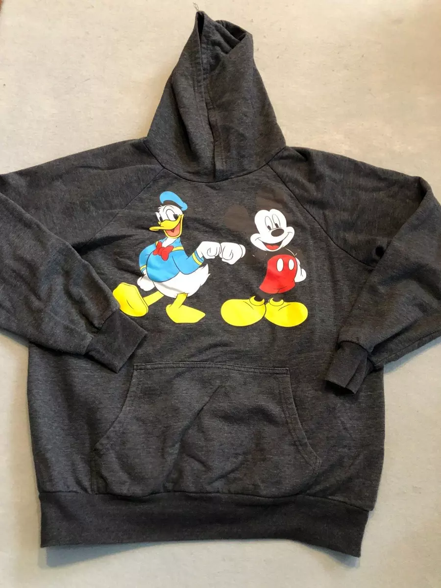 Mickey Mouse Donald Duck Sweatshirt Women s Extra Large Disney Fleece Hoodie