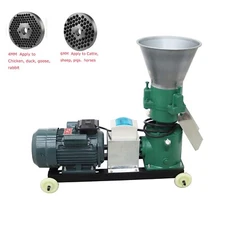 Animals Feed Pellet Mill Machine Feed Pelletizer with 4mm&6mm Plate 220V 3 Head