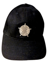 Harley Davidson Men's  Black Sheriff Medallion Adjustable Cap Embroidered.