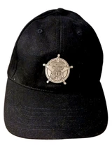 Harley Davidson Men's  Black Sheriff Medallion Adjustable Cap Embroidered.