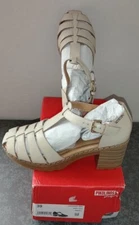 NIB PIKOLINOS Canarias W8W-1873 Marfil Off-White Leather Sandals Sz 39 EU