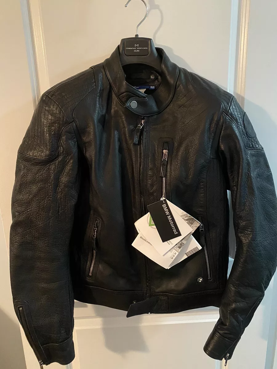 NEW BMW MOTORRAD BLACKLEATHER MOTORCYCLE RIDING JACKET SIZE 52