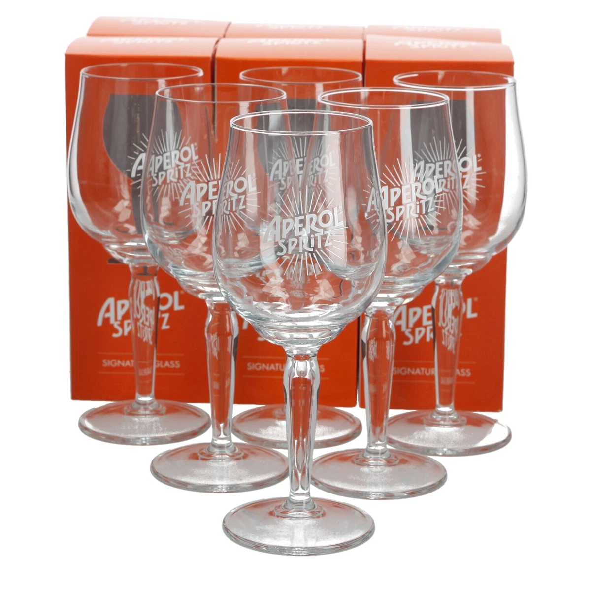 6 x Aperol Spritz Cocktail Glass Brand new. New Clear design 45CL