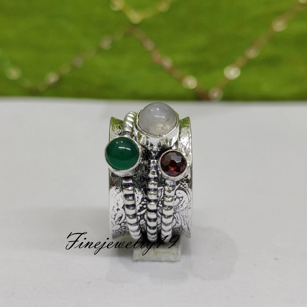 Onyx and garnet ring sale