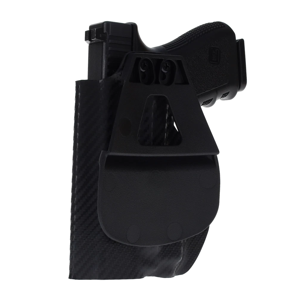 OWB KYDEX PADDLE HOLSTER for Handguns with a SUREFIRE XC1 - Black Carbon Fiber - Image 4 of 4