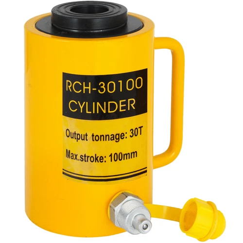 30T 100mm Stroke Hollow Plunger Hydraulic Cylinder Jack Pulling Ram Heavy Duty - Picture 10 of 12