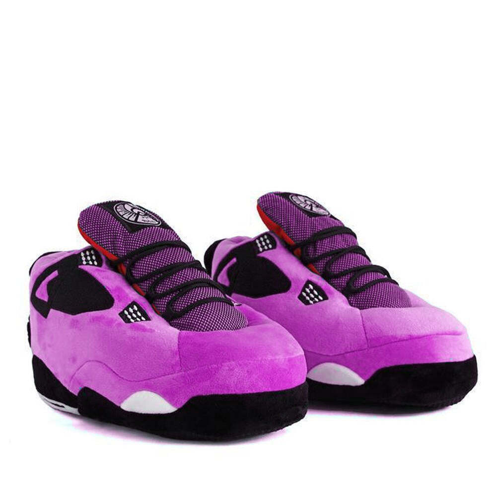 purple jordan slippers