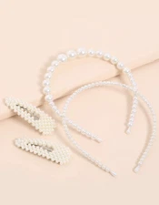 Pearl Hairbands And Clips 