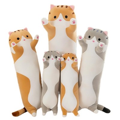 Katze Kuscheltier stofftier Katze langes Kissen riesen XXL Kawaii groß plüsch...