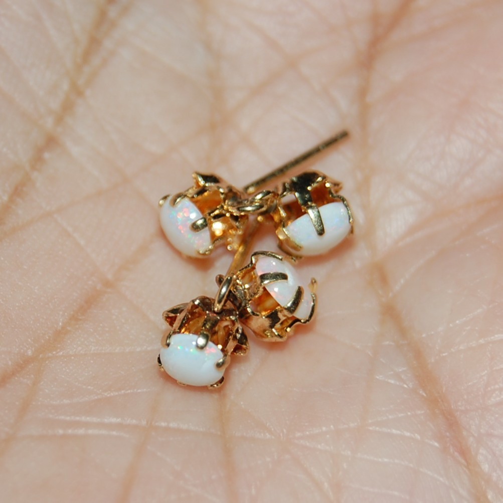 10K Solid Yellow Gold Earrings Dangle Drop Double… - image 7