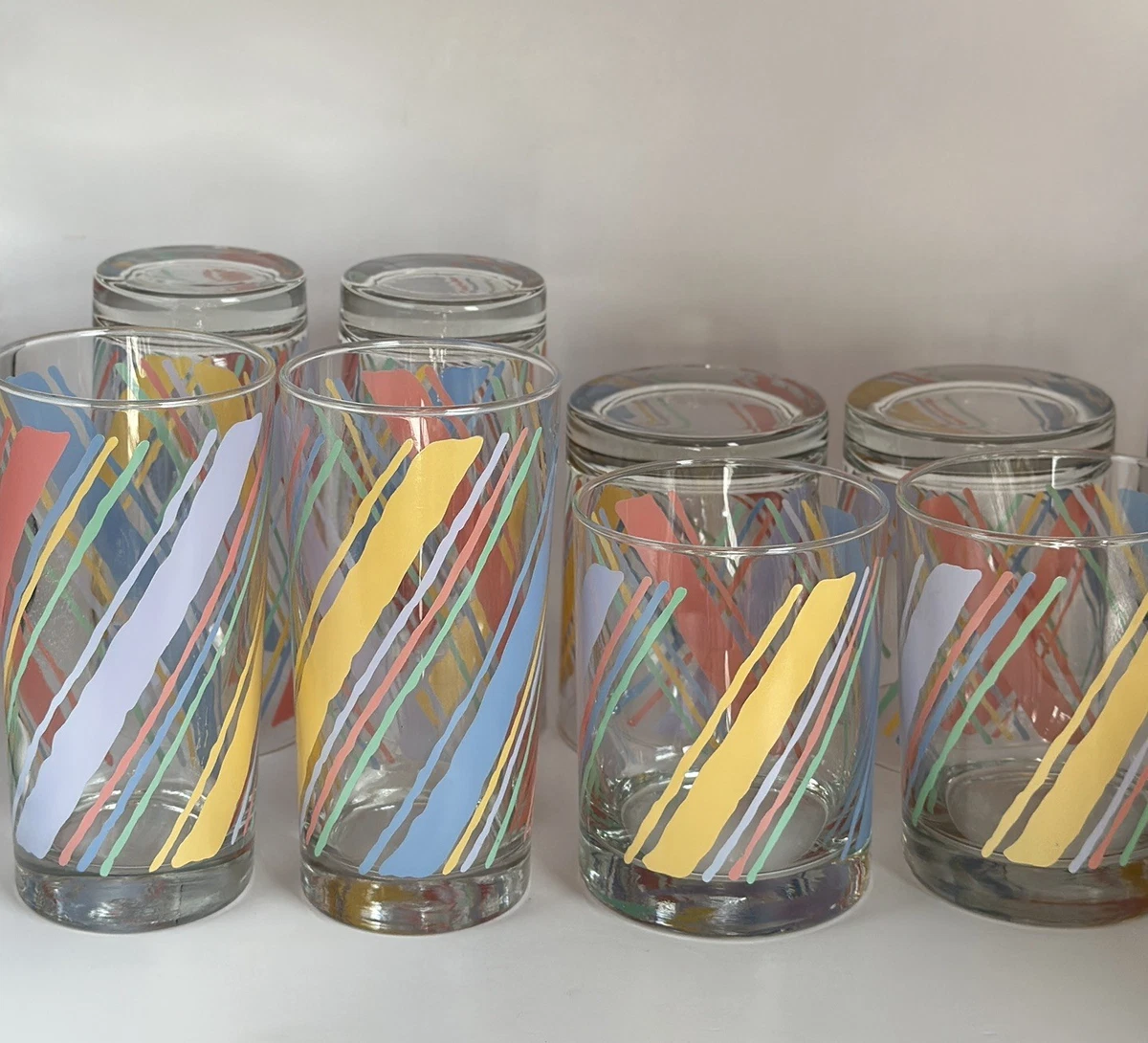 Vintage Striped Drinking Glasses In Collectible Glasses, Cups & Mugs | eBay