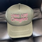 OSFM Olive Green And Pink Long Live Cowgirls SnapBack Trucker Hat — photo 1
