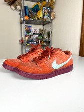 Nike SB Dunk Low Mystic Red Skateboarding Shoes Used