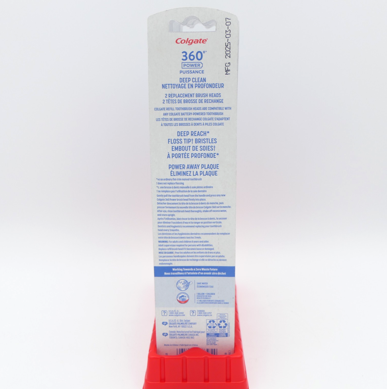 Colgate 360 Deep Clean Power Toothbrush Replacement Head 6 Pks of 2 ...