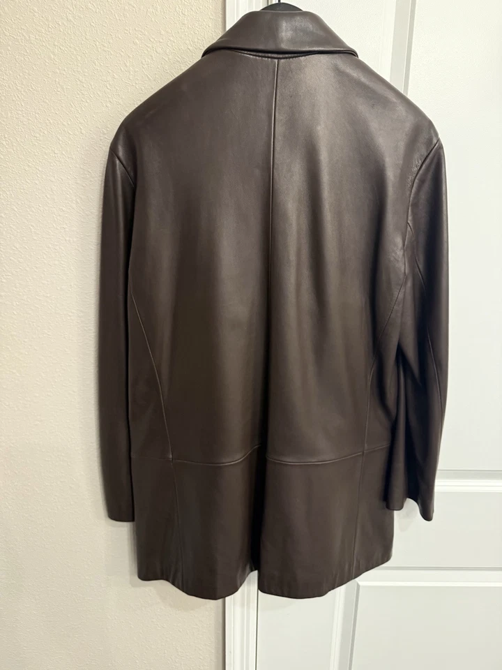 Jaqueta masculina de couro Saks Fifth Avenue - Imagem 2 de 4