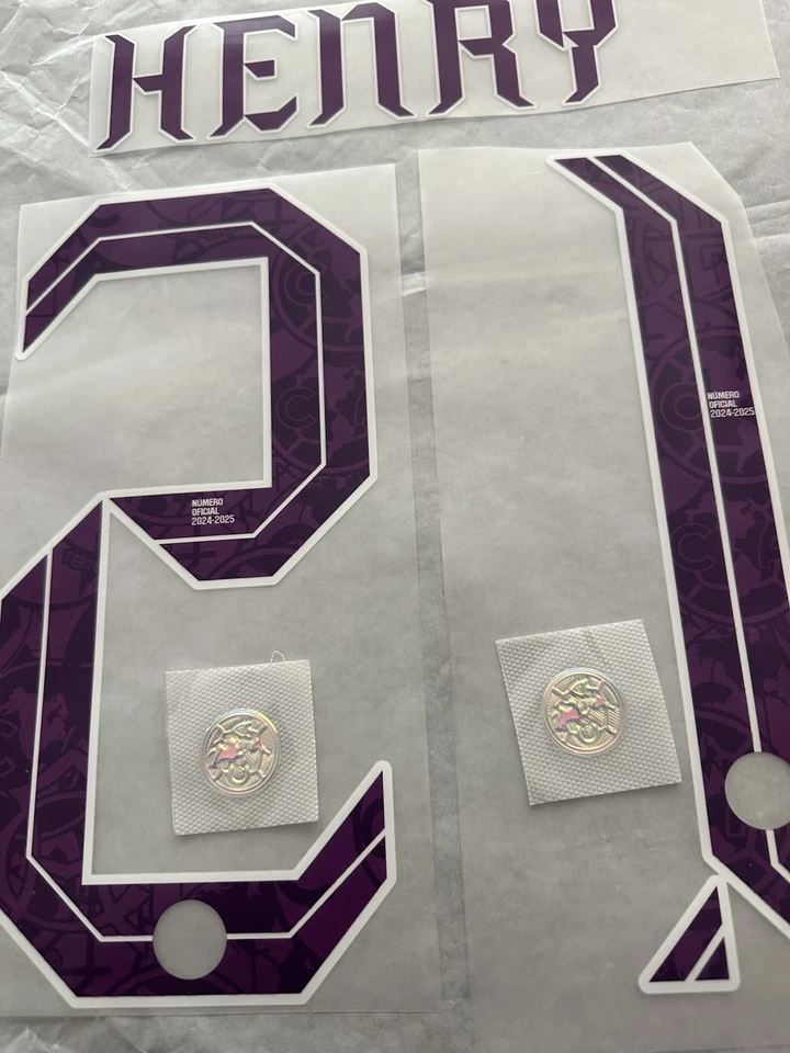 Henry Martin #21 Club America Dorsal Numero Nameset Original - Image 3 of 4