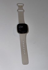Fitbit Sense Smartwatch Watch Activity Band Lunar White Gold (NO Charger) Small