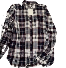 Common Blu women's button down top Size S