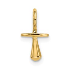 14K Gold Polished 3-D Pacifier Charm Bracelet Necklace