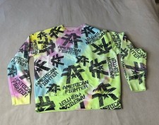 AMERICAN FIGHTER Sketch Tie Dye Crew Sweatshirt Women's Size S All Over Print