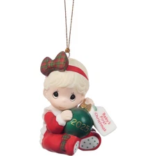 Precious Moments Dated 2025 Ornament Baby's 1st Christmas GIRL 251005 NEW
