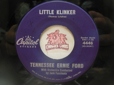 Tennessee Ernie Ford   Little Klinker / Jingle-O-The-Brownie, 45 RPM VG+ (29H)