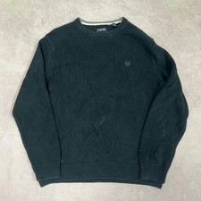 Chaps Knitted Jumper Pullover Chunky Knit Sweater With Embroidered Logo Men's Xl