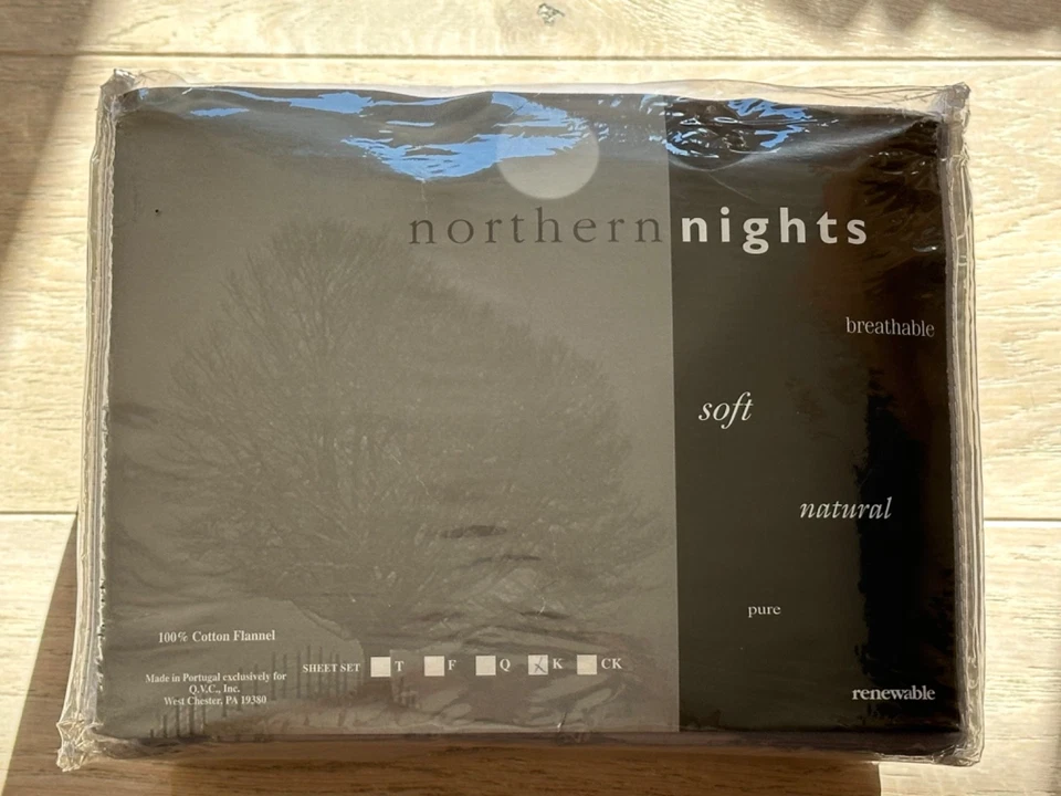 Northern Nights Casual Classics Cotton Flannel Sheet Set KG King New - Image 2 of 4