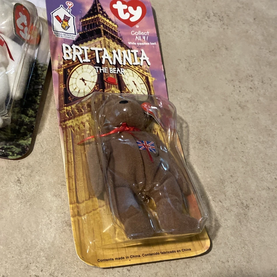Ty 1999 Original Beanie Bears Glory, Maple, And Two Britannia New Never Opened - Image 3 of 4